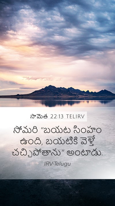 సామెత 22:13 TELIRV Bible Verse Image