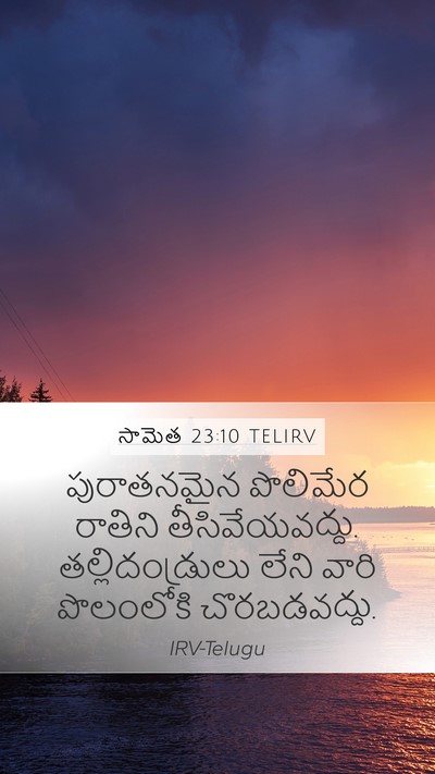 సామెత 23:10 TELIRV Bible Verse Image