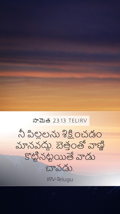 సామెత 23:13 TELIRV Bible Verse Image