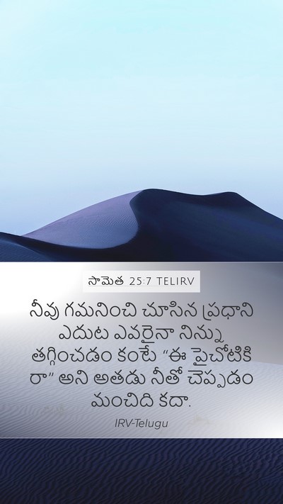 సామెత 25:7 TELIRV Mobile Phone Wallpaper - నీవు గమనించి - Mobile Bible Verse Wallpaper