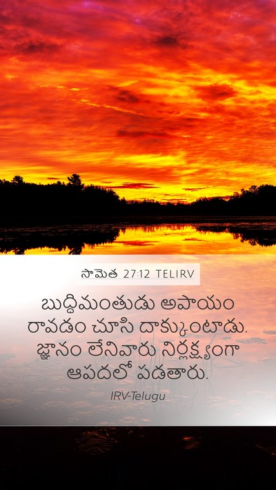 సామెత 27:12 TELIRV Bible Verse Image