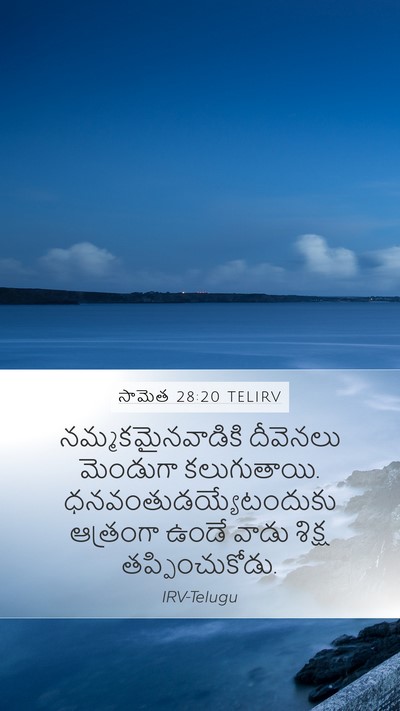 సామెత 28:20 TELIRV Bible Verse Image