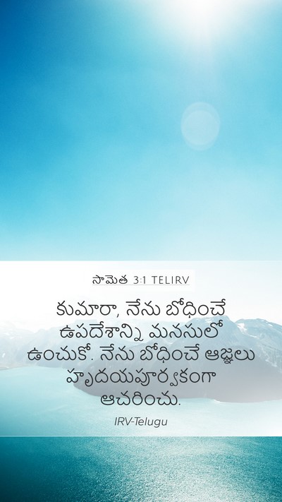 సామెత 3:1 TELIRV Bible Verse Image