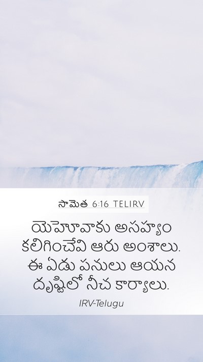 సామెత 6:16 TELIRV Bible Verse Image