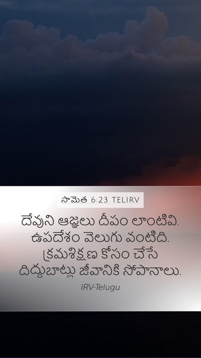 సామెత 6:23 TELIRV Bible Verse Image