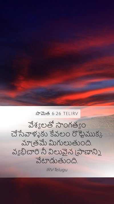 సామెత 6:26 TELIRV Bible Verse Image