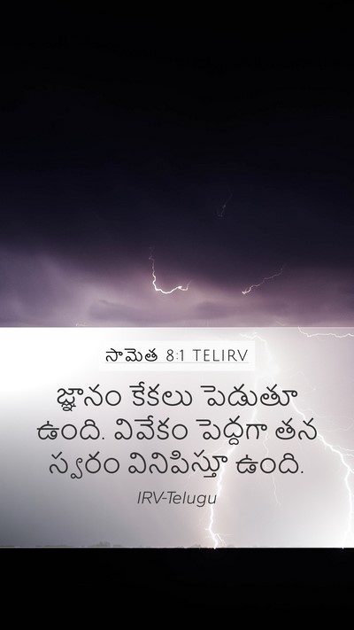 సామెత 8:1 TELIRV Bible Verse Image