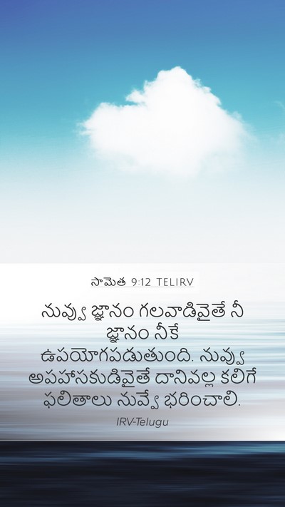 సామెత 9:12 TELIRV Bible Verse Image