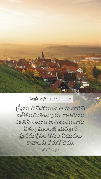 హెబ్రీ పత్రిక 11:35 TELIRV Bible Verse Image