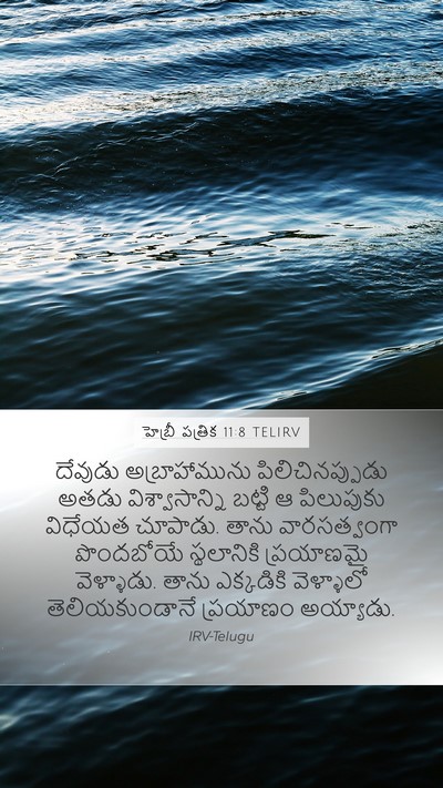 హెబ్రీ పత్రిక 11:8 TELIRV Bible Verse Image