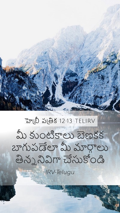 హెబ్రీ పత్రిక 12:13 TELIRV Bible Verse Image