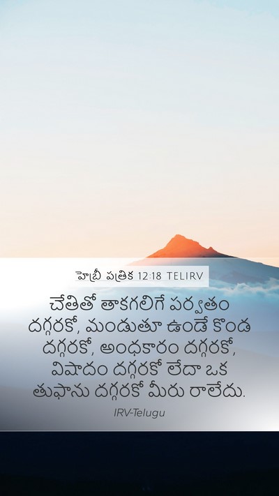 హెబ్రీ పత్రిక 12:18 TELIRV Bible Verse Image