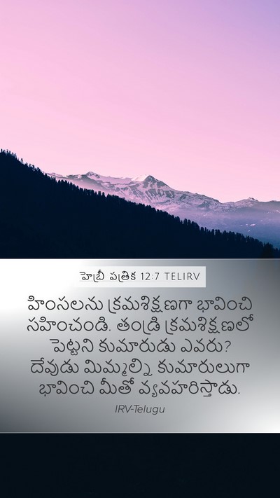 హెబ్రీ పత్రిక 12:7 TELIRV Bible Verse Image