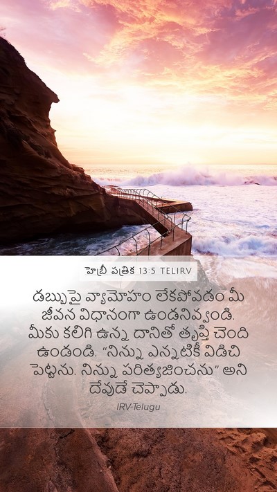 హెబ్రీ పత్రిక 13:5 TELIRV Bible Verse Image