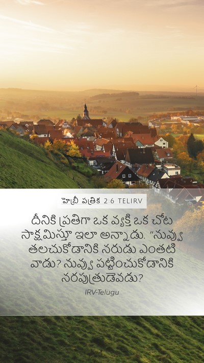 హెబ్రీ పత్రిక 2:6 TELIRV Bible Verse Image