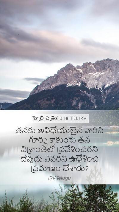 హెబ్రీ పత్రిక 3:18 TELIRV Bible Verse Image