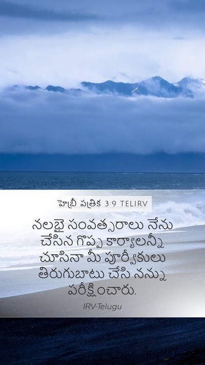 హెబ్రీ పత్రిక 3:9 TELIRV Bible Verse Image