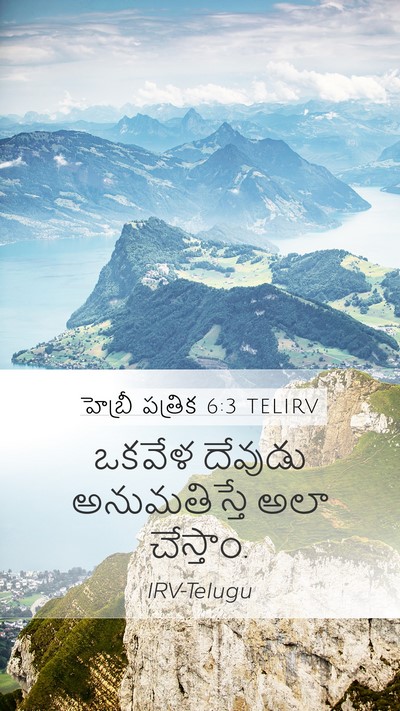 హెబ్రీ పత్రిక 6:3 TELIRV Bible Verse Image