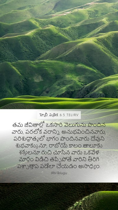 హెబ్రీ పత్రిక 6:5 TELIRV Bible Verse Image