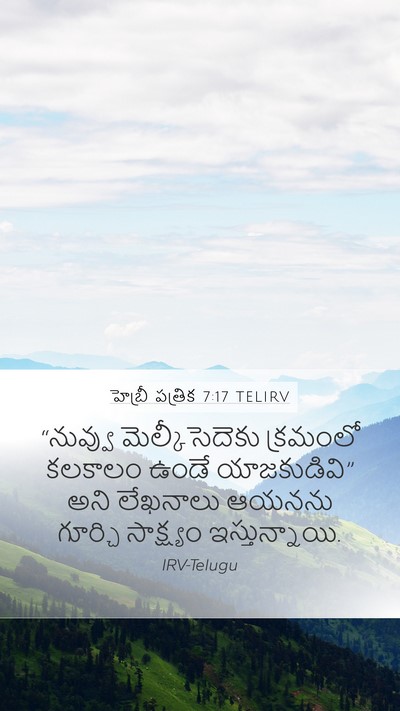 హెబ్రీ పత్రిక 7:17 TELIRV Bible Verse Image