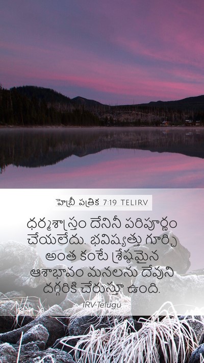 హెబ్రీ పత్రిక 7:19 TELIRV Bible Verse Image