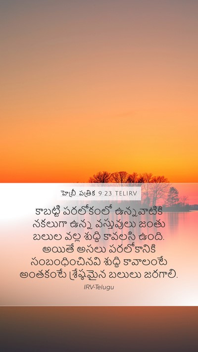 హెబ్రీ పత్రిక 9:23 TELIRV Bible Verse Image
