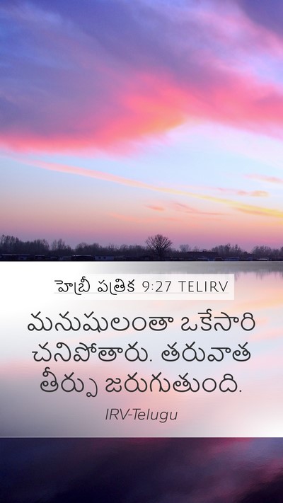 హెబ్రీ పత్రిక 9:27 TELIRV Bible Verse Image