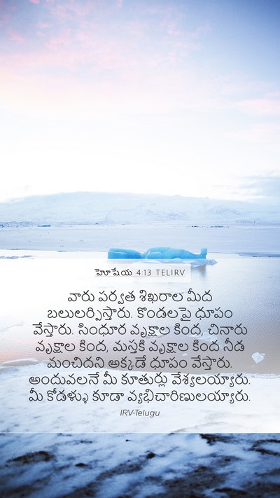 హోషేయ 4:13 TELIRV Bible Verse Image