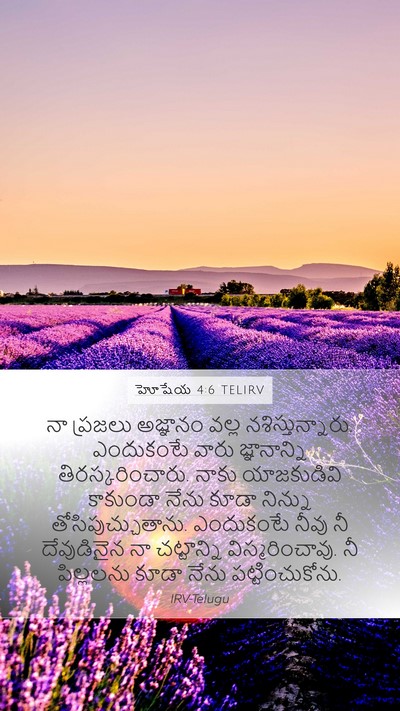 హోషేయ 4:6 TELIRV Bible Verse Image